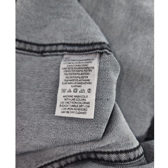 Free People Black Denim Mini Skirt Women's Size 10 - Picture 4 of 6